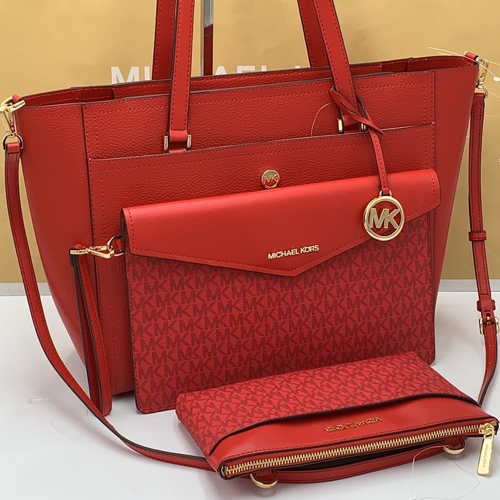 MICHAEL KORS
Maisie Large Pebbled Leather 3-in-1 Tote Bag FLAME SIGNATURE - Picture 2 of 16